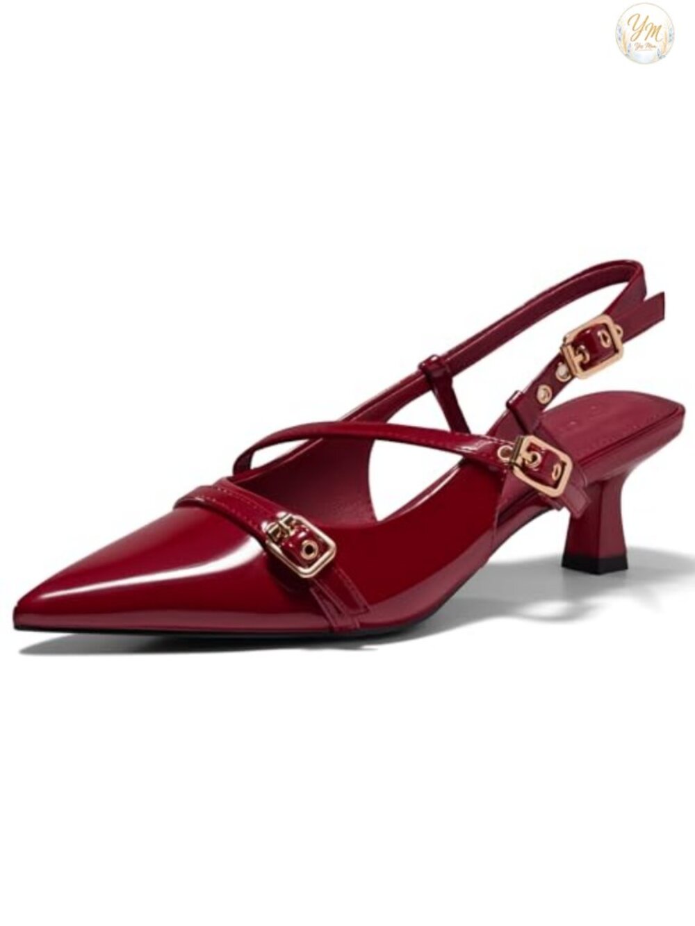 Women's Slingback Kitten Heel Pointed Toe Pumps